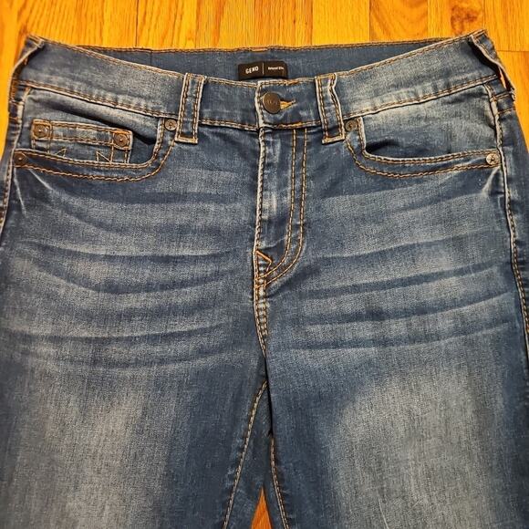 True Religion Geno Jeans Mens 33x33 Relaxed Slim Fit No Flap Cotton Denim - Picture 1 of 8
